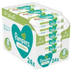 Pampers Sensitive mokri robčki brez plastike 24 x 52 kosov = 1248 kosov