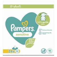 Pampers Sensitive mokri robčki brez plastike 24 x 52 kosov = 1248 kosov