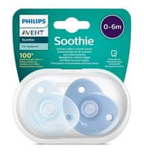 Philips Avent Dojenček Soothie 0-6m deček, 2 kosa