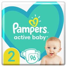 Pampers Active Baby plenice za enkratno uporabo 2 (4-8 kg) 96 kosov