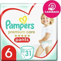 Pampers Premium Care Pants hlače za enkratno uporabo 6 (16 kg+) 31 kosov