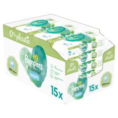 Pampers Harmonie Aqua vlažni robčki brez plastike 15x48 kosov = 720 kosov