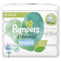 Pampers Harmonie Aqua mokri robčki brez plastike 4x48 kosov = 192 kosov