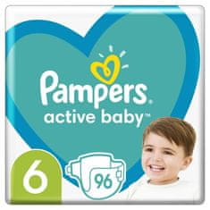 Pampers Active Baby plenice za enkratno uporabo 6 (13-18 kg) 96 kosov - MEGA PAKET