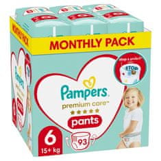 Pampers Premium Care plenične hlačke velikosti 6 (15+ kg) 93 kosov