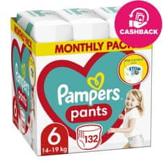 Pampers Activ Baby-Dry Pants Plenice za enkratno uporabo 6 (15+ kg) 132 kosov - MESEČNA DOBAVA