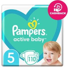 Pampers Active Baby plenice za enkratno uporabo 5 (11-16 kg) 110 kosov