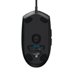 Logitech G102 Gen2/Nemški/Optični/8.000 DPI/Brezžični USB/črna