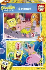 Sestavljanka Sponge Bob 2x48 kosov