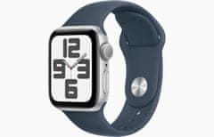 Apple Watch SE/44mm/srebrni/športni trak/Storm Blue/-S/M