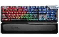 MSI gaming tipkovnica VIGOR GK71 Sonic Red/ žična/ mehanska/ RGB osvetlitev/ USB/ CZ+SK postavitev