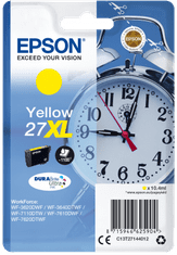 Epson eno pakiranje rumenega črnila 27XL DURABrite Ultra