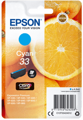 Epson enojno pakiranje črnila Cyan 33 Claria Premium