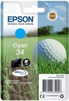 Epson Singlepack Cyan 34 DURABrite Ultra črnilo C13T34624010