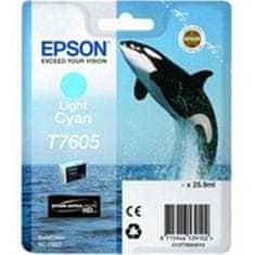 Epson T7605 Svetlo cian črnilna kartuša C13T76054010