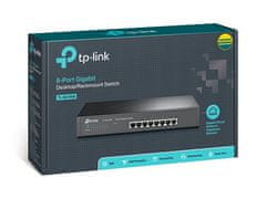 TP-Link TL-SG1008 8-portno gigabitno stikalo, 8 gigabitnih priključkov RJ45, 1U 13-palčno jekleno ohišje za montažo v omaro