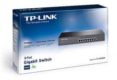 TP-Link TL-SG1008 8-portno gigabitno stikalo, 8 gigabitnih priključkov RJ45, 1U 13-palčno jekleno ohišje za montažo v omaro