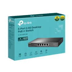 TP-Link Stikalo TL-SG105PP-M2 1x 2,5GLAN, 4x 2,5GLAN s PoE++, 123W