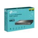 TP-Link Stikalo TL-SG105PP-M2 1x 2,5GLAN, 4x 2,5GLAN s PoE++, 123W