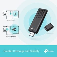 TP-Link Odjemalec USB Archer TX20U AX 1800 adapter, 2,4/5GHz, USB 3.0