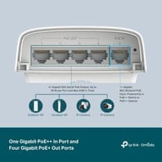 TP-Link SG2005P-PD Smart Switch, 4x GLAN s PoE, 1x GLAN s PoE-in, 90W, možnost SDN