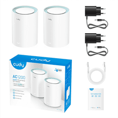 Cudy AC1200 Wi-Fi Mesh System Gigabit, komplet 2 (M1300(2-Pack))