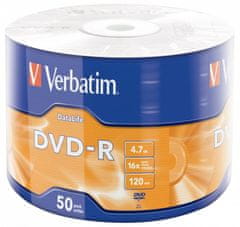 Verbatim DVD-R DataLife 4,7GB/ 16x/ 50 paketov/ ovitek