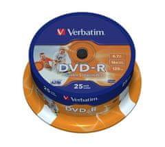 Verbatim DVD-R 4,7 GB 16x Tiskljivi 25-vrstičnik