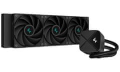 DEEPCOOL Vodni hladilnik LS720S Zero Dark / 3x120 mm ventilator / Intel in AMD / popolnoma črn