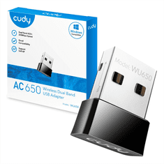 Cudy AC650 Wi-Fi omrežna kartica USB, mini (WU650)