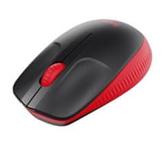 Logitech M190/Office/Optical/1,000 DPI/Wireless USB/Black-Red