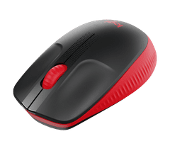 Logitech M190/Office/Optical/1,000 DPI/Wireless USB/Black-Red