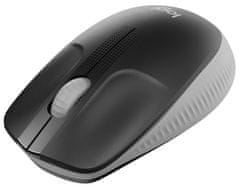 Logitech Logitechova miška M190/ optična/ brezžična/ USB/ 3 gumbi/ siva/ 1000 dpi