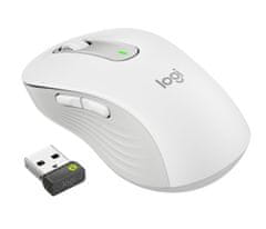 Logitech Signature M650 za poslovno/uradno rabo/laser/desnoročno/4,000 DPI/USB+BT/belo