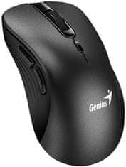 Genius Ergo 8100S Miška, brezžična, ergonomska, optična, 1600DPI, 6 gumbov, USB, črna