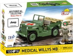 Cobi 2295 II WW Ambulance Willys MB D-DAY, 1:35, 130 k, 1 f