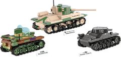 Cobi 2740 3 tanki: Panzer I, Valentine IX, Renault R, 1:35, Muzej tankov, Les Blindes v Saumurju, DPM, 620 k