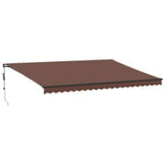 Vidaxl Avtomatsko zložljiva tenda rjava 500x350 cm