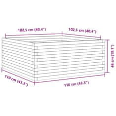 Vidaxl Vrtno cvetlično korito 110x110x46 cm trden les douglas