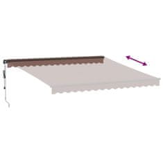 Vidaxl Avtomatsko zložljiva tenda z LED rjava 400x300 cm