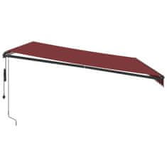 Vidaxl Avtomatsko zložljiva tenda LED bordo 500x350 cm