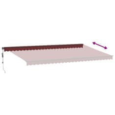 Vidaxl Avtomatsko zložljiva tenda LED bordo 600x350 cm