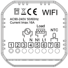 BOT Sobni termostat WiFi Tuya RT7 16A bela