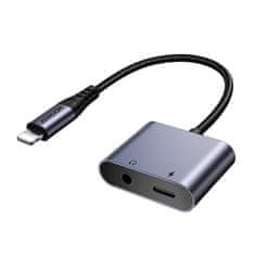 Joyroom 2-v-1 avdio adapter Joyroom SY-L01 Lightning na 3,5 mm + Lightning (črn)