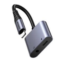 Joyroom 2-v-1 avdio adapter Joyroom SY-L01 Lightning na 3,5 mm + Lightning (črn)