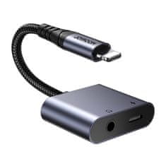 Joyroom 2-v-1 avdio adapter Joyroom SY-L01 Lightning na 3,5 mm + Lightning (črn)