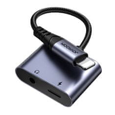 Joyroom 2-v-1 avdio adapter Joyroom SY-L01 Lightning na 3,5 mm + Lightning (črn)