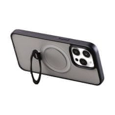 Joyroom Magnetni zaščitni ovitek za telefon z držalom Joyroom JR-BP004 za iPhone 15 Pro (črn)