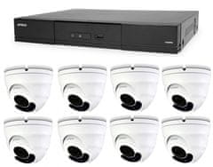 Avtech Komplet kamer 1x NVR AVH1109 in 8x 2MPX Motorzoom IP Dome kamera DGM2443SVSE + 8x UTP kabel 1x RJ45 - 1x RJ45 Cat5e 15m!