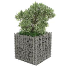 Vidaxl Visoka greda gabion pocinkano jeklo 50x50x50 cm